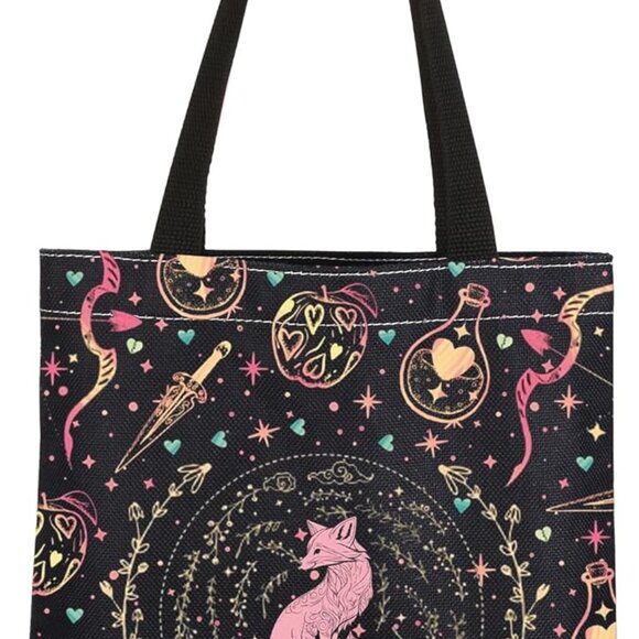 Polyester Tote Bag Reusable Large Casual Book Reader Gift Shoulder - Picture 1 of 7